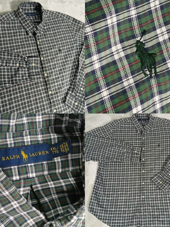 Ralph Lauren Other - Ralph Lauren Button Up Shirt Men's XXL Long Sleeve Plaid Green 2XL Preppy